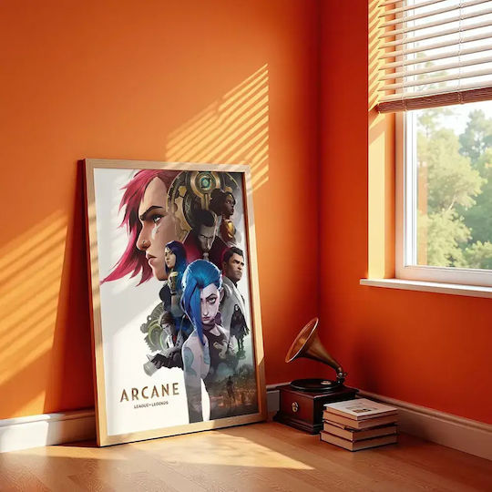 Gaming Poster Αφίσα Arcane League Legends Gm1118 40cm X 50cm Μαύρη Ξύλινη Κορνίζα