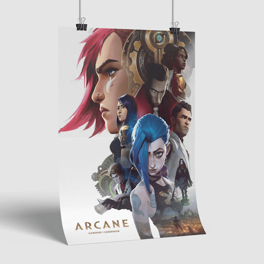 Gaming Poster Αφίσα Arcane League Legends Gm1118 40cm X 50cm Μαύρη Ξύλινη Κορνίζα