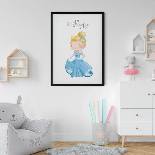Kinder Wandkunst Aschenputtel Gerahmt 40x50cm