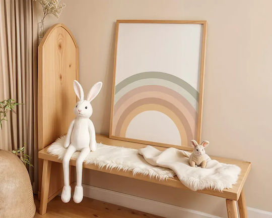 Kids Wall Art Rainbow with Black Wooden Frame 40x50cm