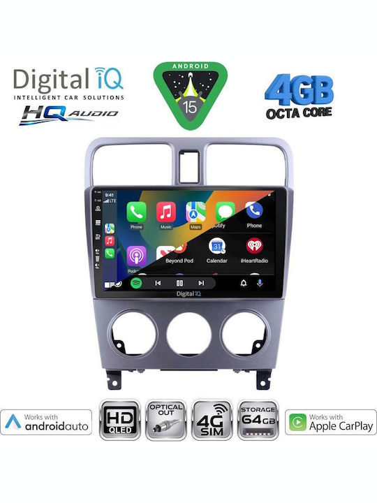 Digital IQ Car Audio System for Subaru Forester 2002-2008 Bluetooth USB WiFi GPS Apple CarPlay Android Auto with 9" Touch Screen