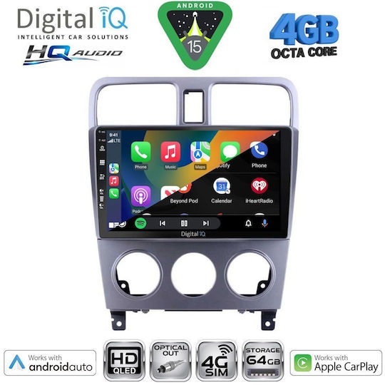 Digital IQ Ηχοσύστημα Αυτοκινήτου για Subaru Forester 2002-2008 (Bluetooth/USB/WiFi/GPS/Apple-Carplay/Android-Auto) με Οθόνη Αφής 9"