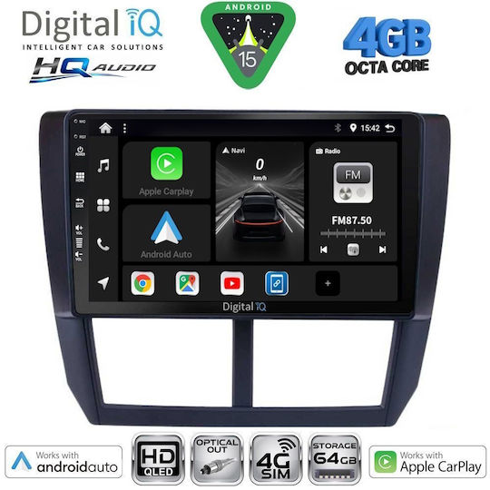 Digital IQ Ηχοσύστημα Αυτοκινήτου για Subaru Forester 2002-2008 (Bluetooth/USB/WiFi/GPS/Apple-Carplay/Android-Auto) με Οθόνη Αφής 9"