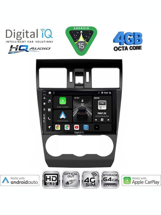 Digital IQ Car Audio System for Subaru Forester 2002-2008 Bluetooth USB WiFi GPS Apple CarPlay Android Auto with 9" Touch Screen