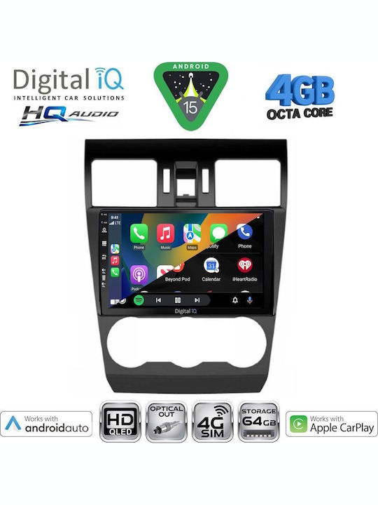 Digital IQ Car Audio System for Subaru Forester 2002-2008 Bluetooth USB WiFi GPS Apple CarPlay Android Auto with 9" Touch Screen