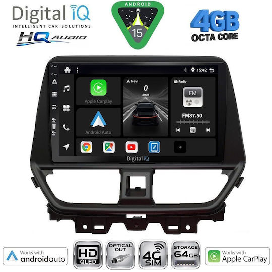 Digital IQ Car Audio System for Suzuki Alto Nissan Pixo 2009-2014 Bluetooth USB WiFi GPS Apple CarPlay Android Auto with 9" Touch Screen