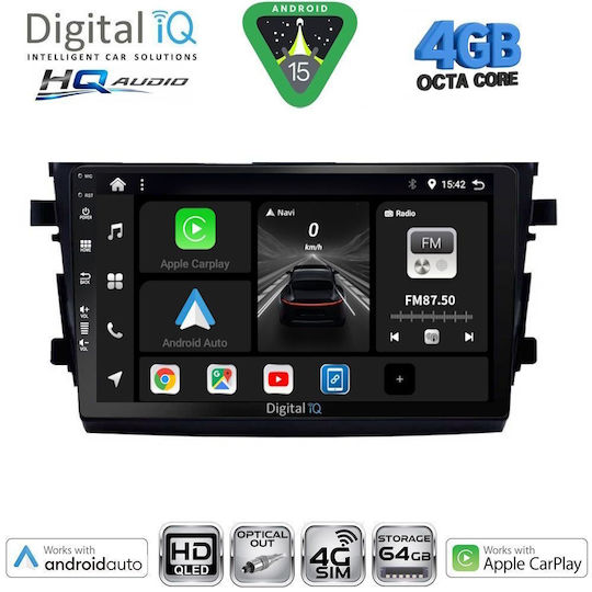 Digital IQ Car Audio System for Suzuki Alto Nissan Pixo 2009-2014 Bluetooth USB WiFi GPS Apple CarPlay Android Auto with 9" Touch Screen