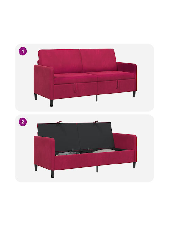 Dreisitzer Sofa mit Stauraum Rote 172x78x87cm