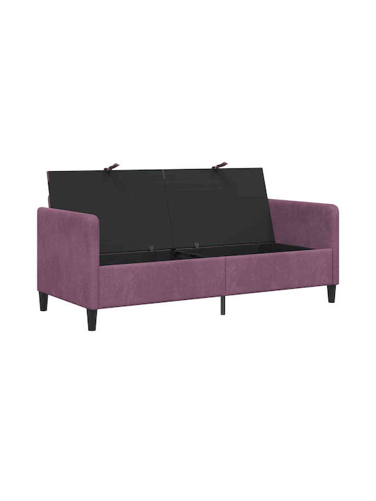 Dreisitzer Sofa mit Stauraum Lila 172x78x87cm