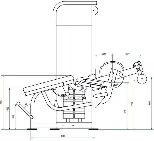 eBoxing Machine PRO ΕΒΧ Όργανο Μηριαίων Δικεφάλων χωρίς Βάρη