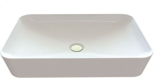 Creavit Ultra Επικαθήμενος Νιπτήρας Πορσελάνης 80x40x11cm Λευκός