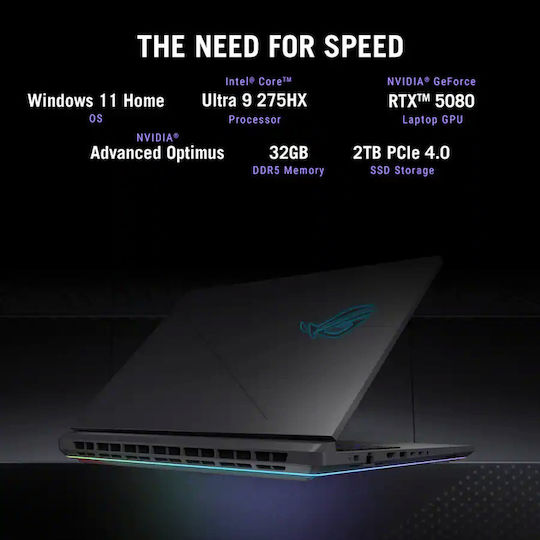 Asus ROG Strix G18 18" IPS FHD 240Hz (Ultra 9-275HX/32GB/2.0TB SSD/GeForce RTX 5080/Windows 11 Home) (Клавиатура US)