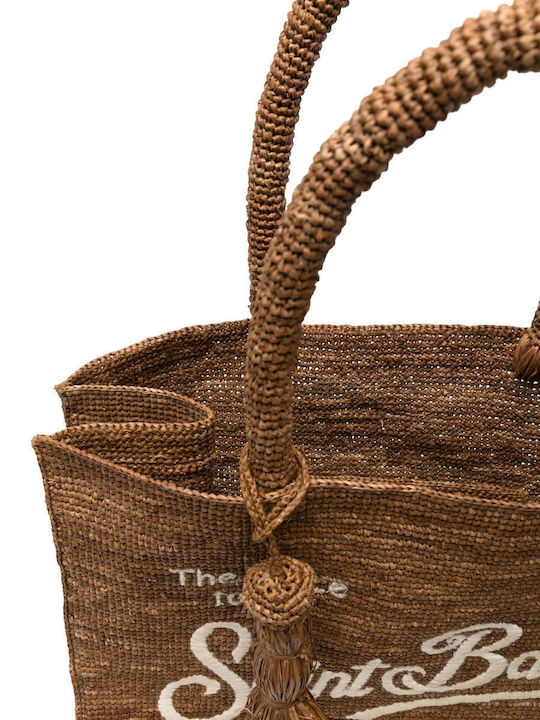 Vanity Straw Women's Tote Handbag Brown