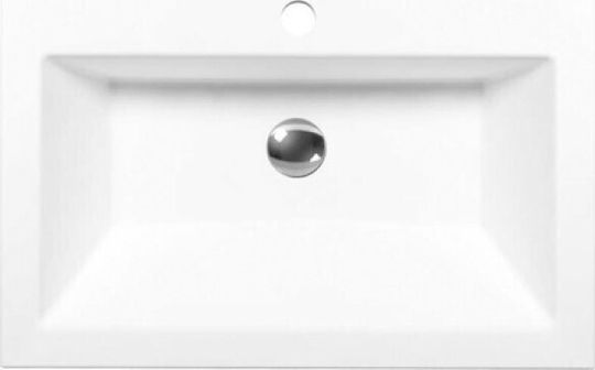 Serel Ένθετος Νιπτήρας Πορσελάνης 60x42x12cm Λευκός
