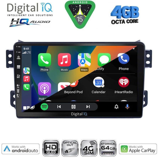 Digital IQ Car Audio System for Suzuki Liana 2001-2007 Bluetooth USB WiFi GPS Apple CarPlay Android Auto with 9" Touch Screen