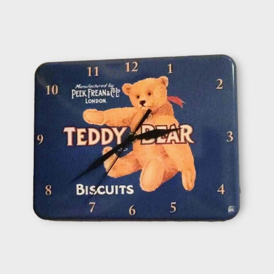 Oxygen Παιδικό Ρολόι Τοίχου Teddy Bear Ξύλινο 20x12cm