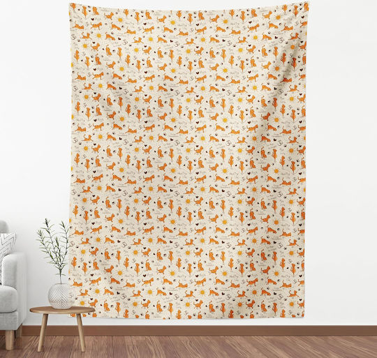 Waterproof Curtain Fabric By Meter Orange Brown