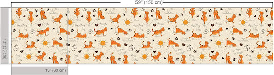 Waterproof Curtain Fabric By Meter Orange Brown
