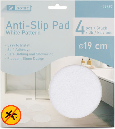 Alista Home Covoare Antiderapante Cada De Baie Cu Ventuze Albe 4 Bucăți