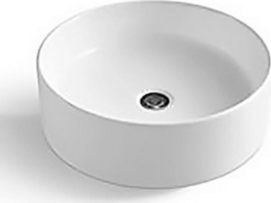 KLP Hola Aufgesetztes Waschbecken Porzellan 46x46x16cm Weiß KLP Hola Aufgesetztes Waschbecken Porzellan 46x46x16cm Weiß