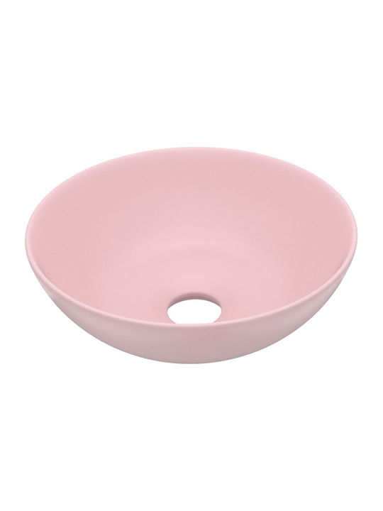 vidaXL Countertop Sink Ceramic 32.528x28x10cm Pink