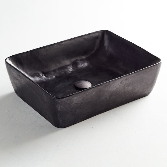 Fossil Jade Επικαθήμενος Νιπτήρας Μαρμάρινος 60x38x14cm Fossil Jade Επικαθήμενος Νιπτήρας Μαρμάρινος 60x38x14cm