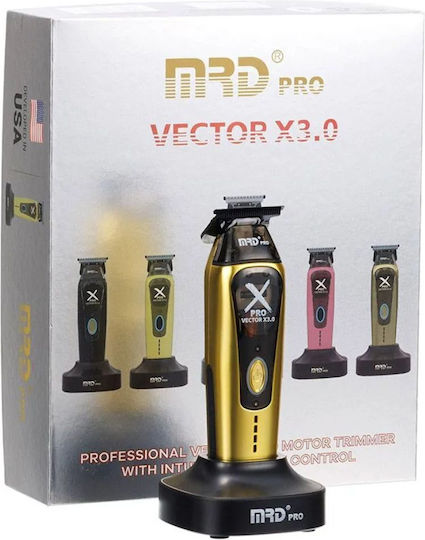 MRD Pro Professional Rechargeable Hair Clipper Gold GMT-999C-GOLD