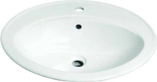 Gloria Karen Inset Sink Porcelain 56.5x48.5x20cm White
