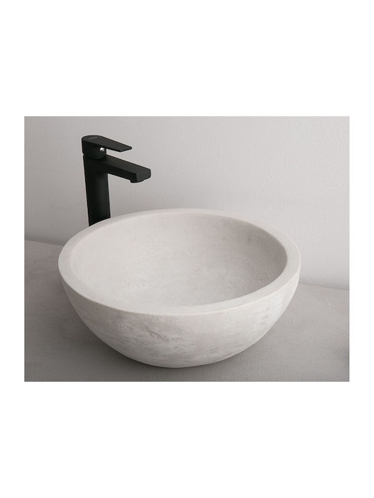 Tema Vessel Bathroom Sink Made of Synthetic Material 40x40x17cm White