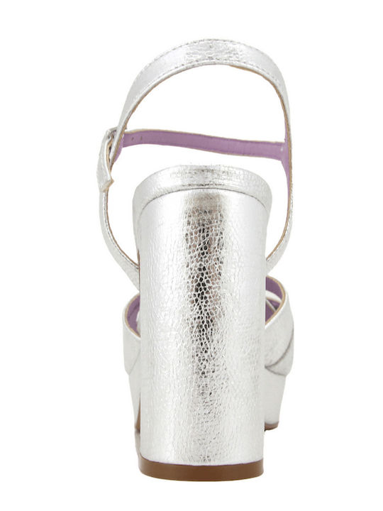 Damen Sandalen Silber