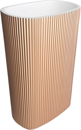 Zen-On Standwaschbecken Porzellan mit Wasserhahn 55x36x85cm Bronze Zen-On Standwaschbecken Porzellan mit Wasserhahn 55x36x85cm Bronze