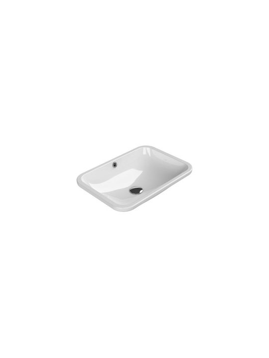 Cerastyle Επικαθήμενος Νιπτήρας Πορσελάνης 55x40x16cm Λευκό