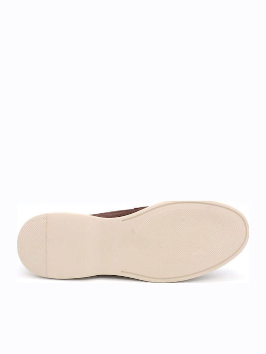 Suede Ανδρικά Loafers σε Καφέ Χρώμα