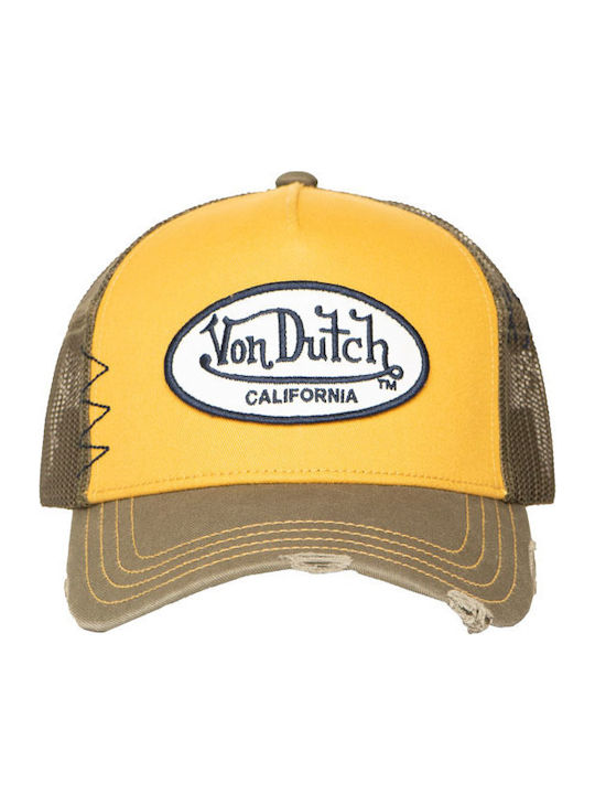 Von Dutch Καπέλο Trucker Mesh Cap Khaki Yellow Von Dutch Καπέλο Trucker Mesh Cap Khaki Yellow