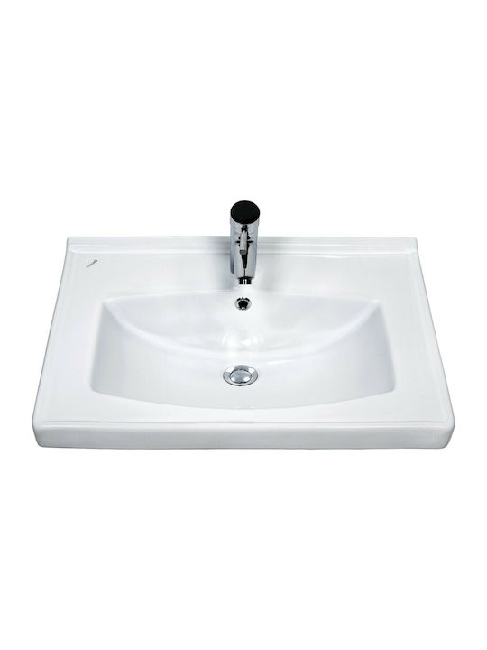 Creavit Superior Eingelassenes Waschbecken Porzellan 65.5x45.5x21.5cm Weiß