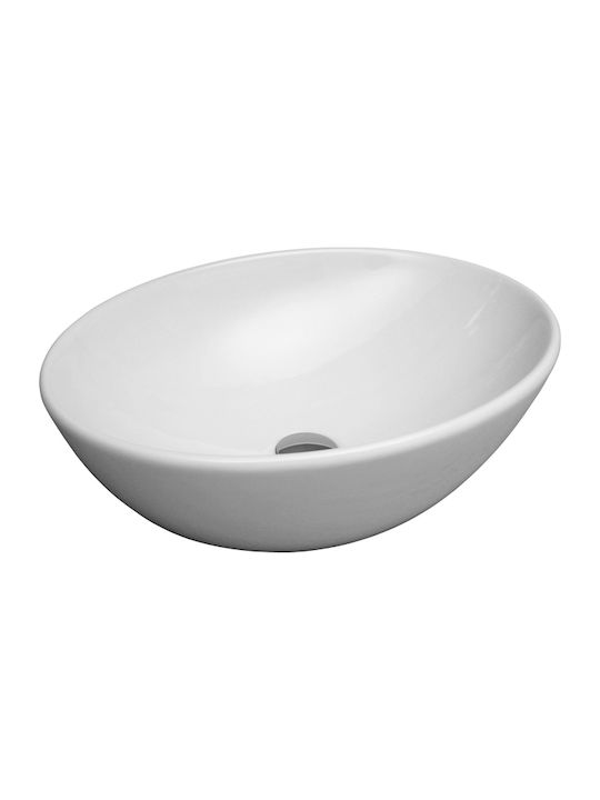 Serel CH33 Countertop Sink Porcelain 55x41x16cm White