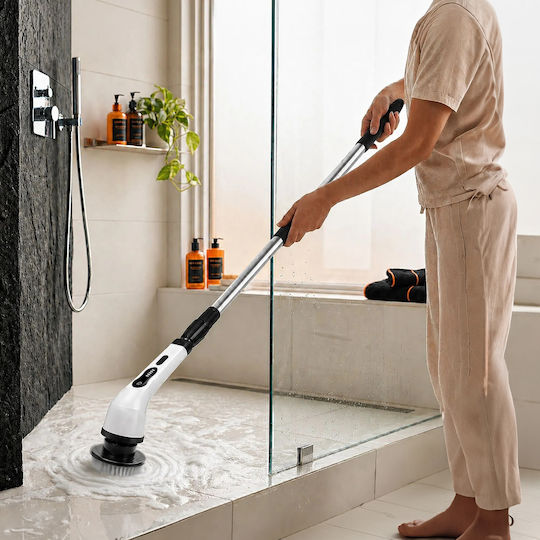 Perie Electrică Rotativă de Curățare Zola 9 Capete Interșchimbabile Mâner Telescopic Afișaj Digital 2 Viteze Reîncărcabilă 1500 mAh