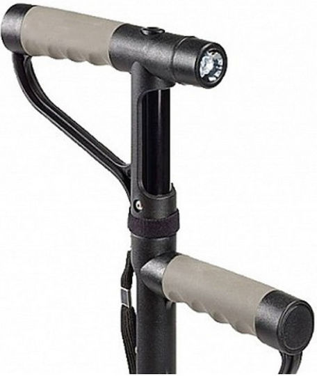 Folding Walking Stick 2 Handles Height Adjustment Led Flashlight My Get Up & Go Cane