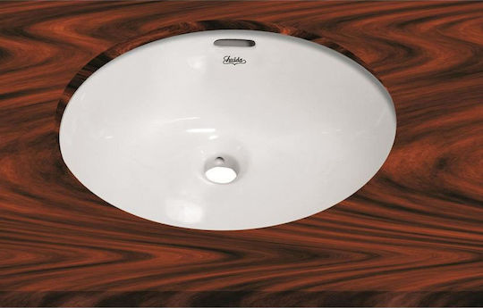 Huida Giove Unterbauwaschbecken Porzellan 46x38.5x19.5cm Weiß