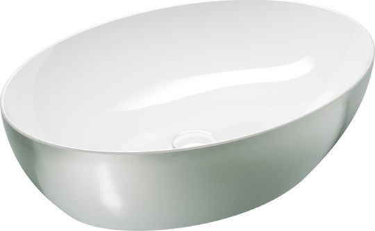 GSI Pura Επικαθήμενος Νιπτήρας Πορσελάνης 60x42x16cm