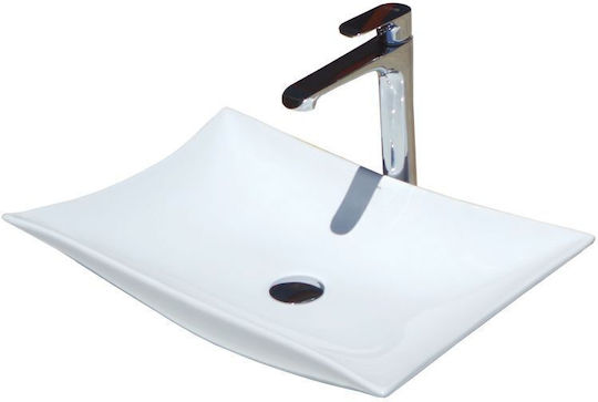 Gloria Suite Надеждна мивка Порцелан 60x40x12см Бял