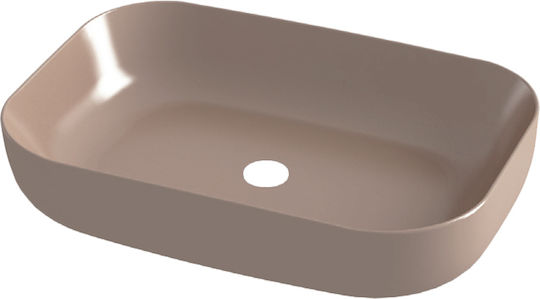 Olympia Metamorfosis Aufgesetztes Waschbecken Porzellan 60x42x14cm