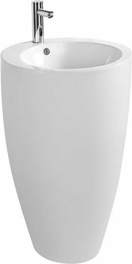 Piccadilly Μ9001 Νιπτήρας Δαπέδου Πορσελάνης 50x50cm Λευκός