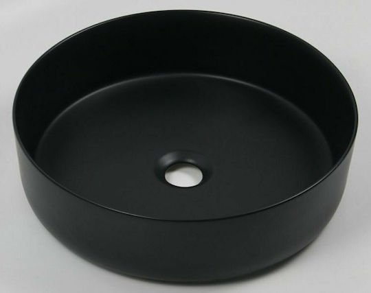 Piccadilly GA-4016B Επικαθήμενος Νιπτήρας Πορσελάνης 36x36cm Μαύρος
