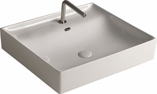 Orabella Touch 61 Deasupra Blatului Chiuvetă Porțelan 61x46x12.5cm Alb