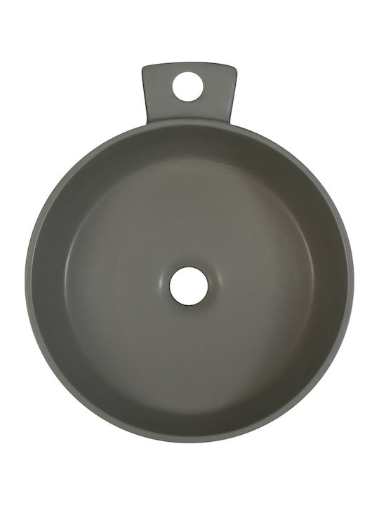 Adamidis Cupa 44M Deasupra Blatului Chiuvetă Ceramică 44x44x12cm Gri