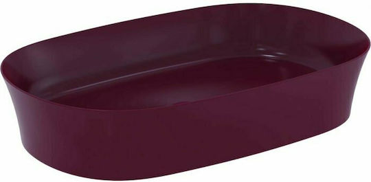 Ideal Standard Ipalyss Επικαθήμενος Νιπτήρας Πορσελάνης 60x38x12cm Pomegranate