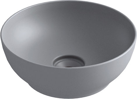 Olympia Trend Round 02 Aufgesetztes Waschbecken Porzellan 38x38x14.4cm Grey Matt