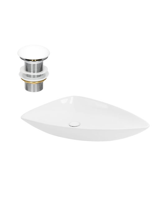 ML-Design Надеждна мивка Керамика 69x46x13см Бял