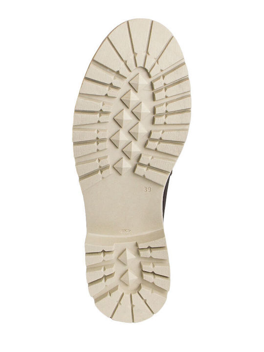 Leather Women's Moccasins In Brown Colour